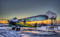 PA-18 Parked in the Snow