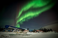 Taylorcraft with Northern Lights