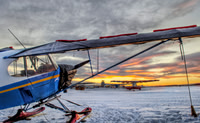 State Trooper Cub on Skiis