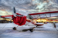 Cessna 180 in the Snow