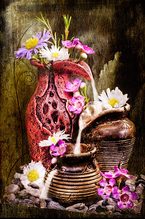 Flowers in Water Vase