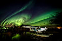 Aurora Swirl with Floatplane